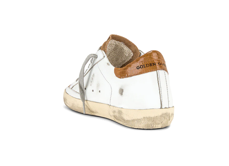 Golden goose white hot sale lizard superstar sneakers