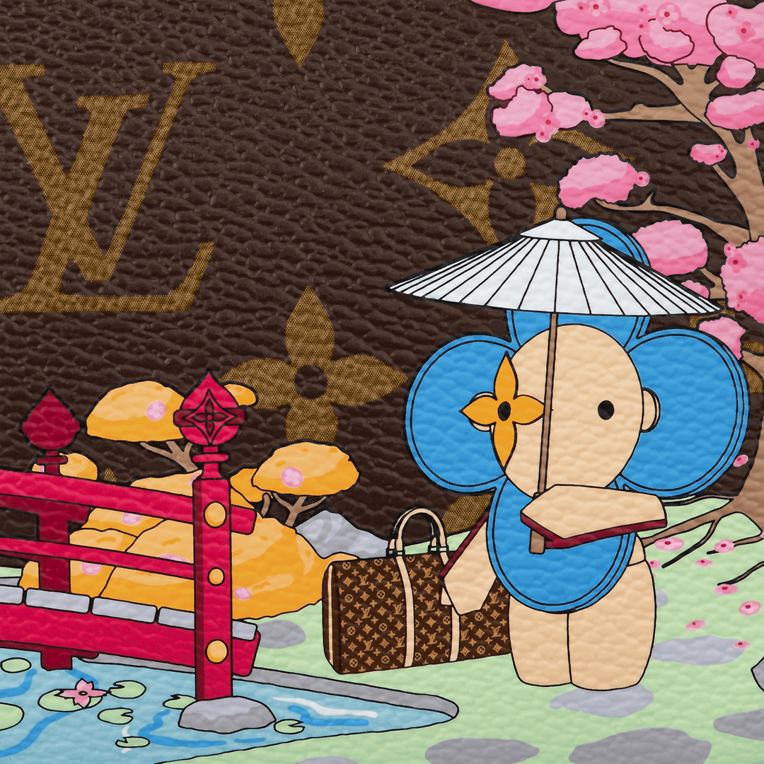 LOUIS VUITTON Monogram 2021 Christmas Animation Japanese Garden Mini  Pochette Accessories Wisteria Pink 884018