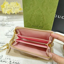 Load image into Gallery viewer, GUCCI Love Parade Striped Zip Around Card Case Coin Purse