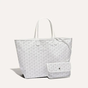 GOYARD Saint Louis PM Tote Bag Pouch White