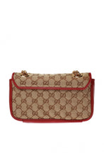 Load image into Gallery viewer, GG Marmont Canvas Mini Flap Bag (Ebony/Cherry Red)