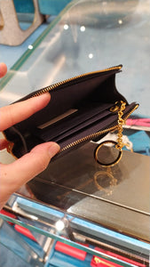 Small Zippy Wallet with Key Ring (BLACK)
