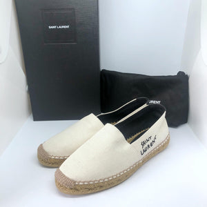 Canvas Logo Espadrilles (Ecru Beige)