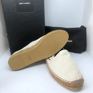 Canvas Logo Espadrilles (Ecru Beige)