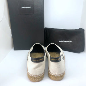 Canvas Logo Espadrilles (Ecru Beige)