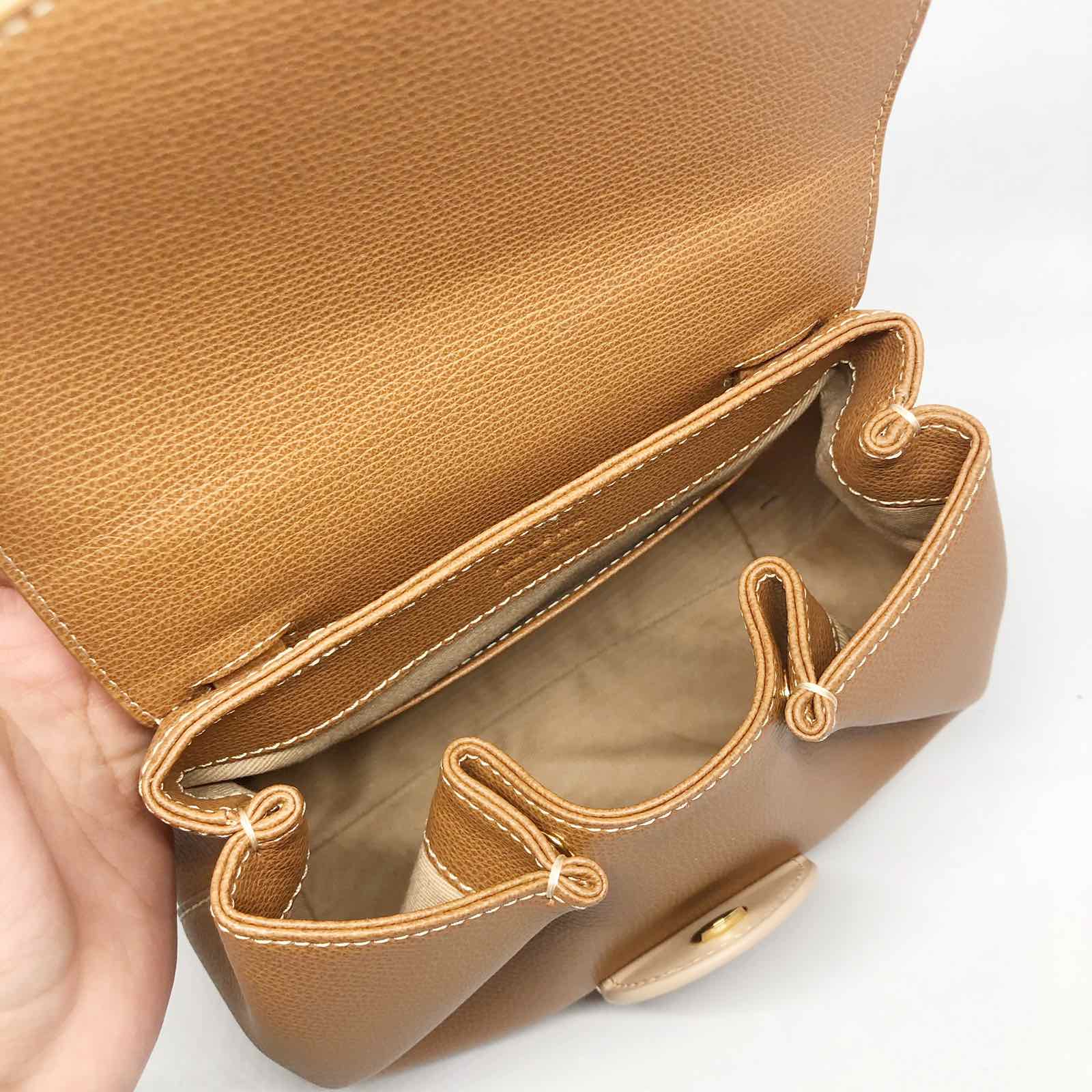 Polène  Bag - Numéro Un Nano - Trio Camel Textured Leather