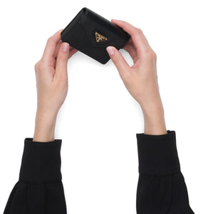 Pleated Card Holder (Black)