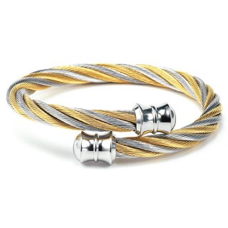 On hand. Two-Tone Bangle Large